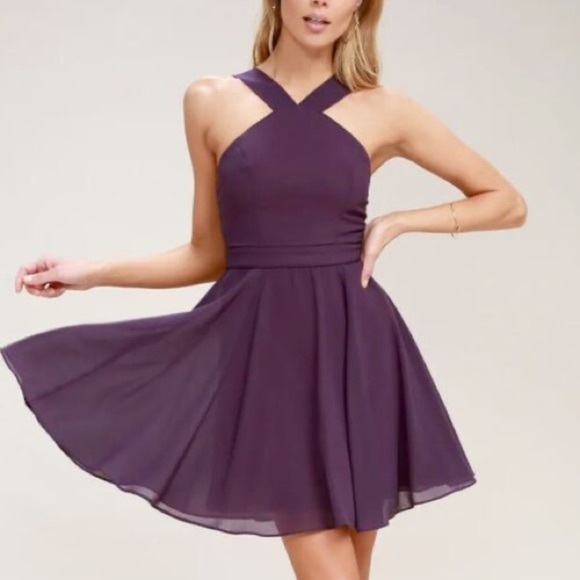Charlotte Russe Dresses & Skirts - Elegant Purple Sleeveless Dress